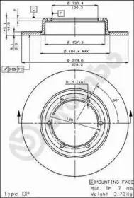 08.3030.10 BREMBO Тормозной диск