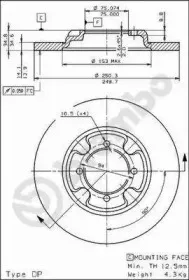 08.3109.10 BREMBO Тормозной диск