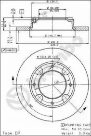 08.3854.10 BREMBO Тормозной диск