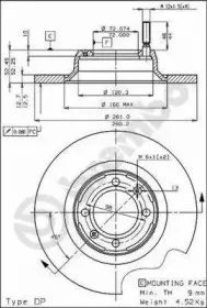 08.4070.10 BREMBO Тормозной диск