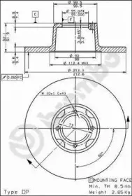 08.4334.10 BREMBO Тормозной диск