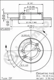 08.4480.10 BREMBO Тормозной диск