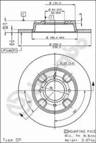 08.4501.10 BREMBO Тормозной диск