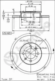 08.4748.10 BREMBO Тормозной диск