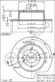 08.4851.10 BREMBO Тормозной диск