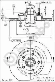 08.4875.10 BREMBO Тормозной диск