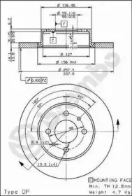 08.4878.10 BREMBO Тормозной диск