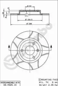 08.4929.75 BREMBO Тормозной диск