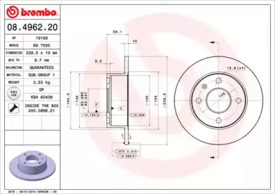 08.4962.20 BREMBO