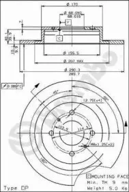 08.5295.20 BREMBO Тормозной диск