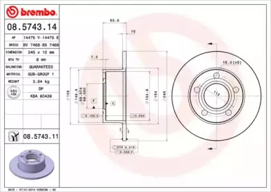 08.5743.14 BREMBO