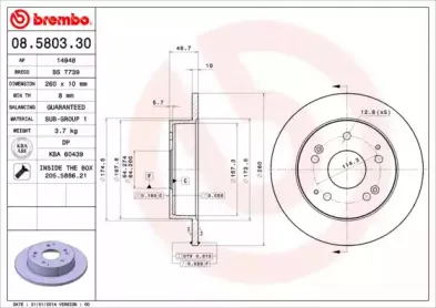 08.5803.30 BREMBO
