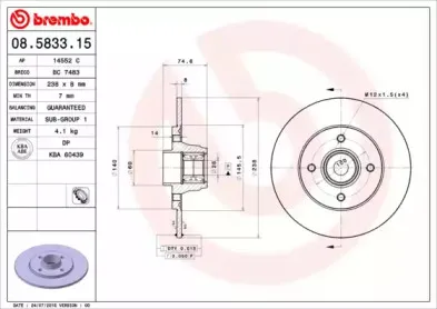 08.5833.15 BREMBO