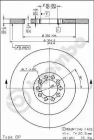 08.6750.20 BREMBO Тормозной диск