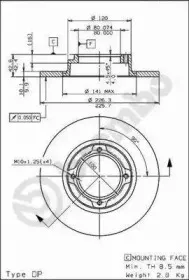 08.6858.10 BREMBO Тормозной диск
