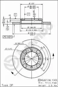 08.7072.10 BREMBO Тормозной диск