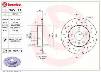 08.7627.1X BREMBO