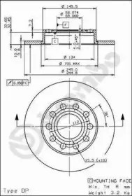08.9136.11 BREMBO Тормозной диск
