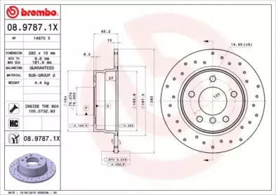 08.9787.1X BREMBO Тормозной диск