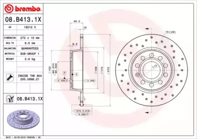 08.B413.1X BREMBO