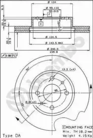 09.3023.20 BREMBO Тормозной диск