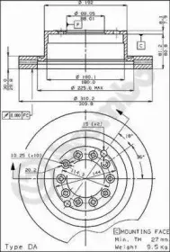 09.3033.10 BREMBO Тормозной диск