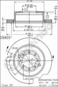 09.3797.10 BREMBO Тормозной диск