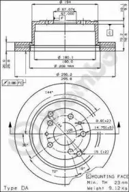 09.3802.10 BREMBO Тормозной диск