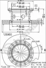 09434910 BREMBO Тормозной диск