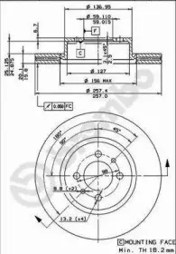 09.4768.10 BREMBO Тормозной диск
