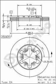 09.5014.10 BREMBO Тормозной диск