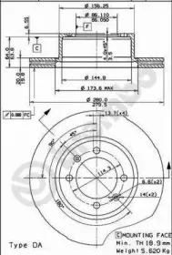 09.5034.20 BREMBO Тормозной диск