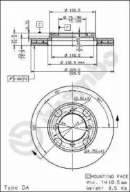 09.5214.10 BREMBO Тормозной диск