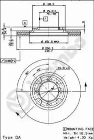 09.5219.10 BREMBO Тормозной диск