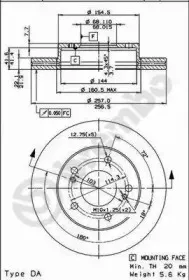 09.5449.20 BREMBO Тормозной диск