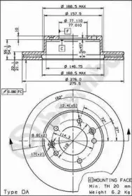 09.5634.10 BREMBO Тормозной диск