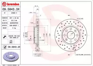 09.5843.3X BREMBO