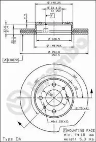 09.6743.10 BREMBO Тормозной диск