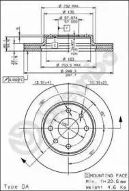 09687510 BREMBO Тормозной диск