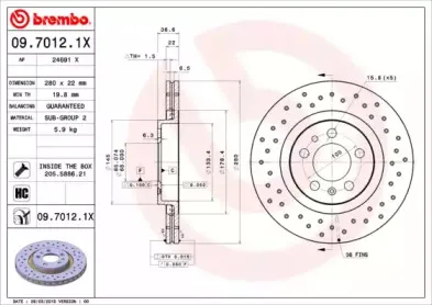 09.7012.1X BREMBO