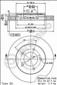 09.7653.10 BREMBO Тормозной диск