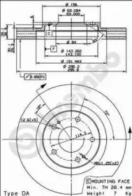 09.9129.10 BREMBO Тормозной диск