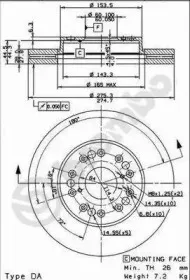 09.9178.10 BREMBO Тормозной диск
