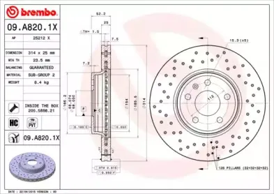 09.A820.1X BREMBO