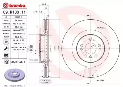 09.R103.11 BREMBO Тормозной диск