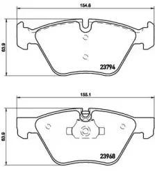 P 06 036 BREMBO Комплект тормозных колодок, дисковый тормоз