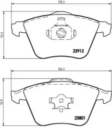 P 10 012 BREMBO Комплект тормозных колодок, дисковый тормоз
