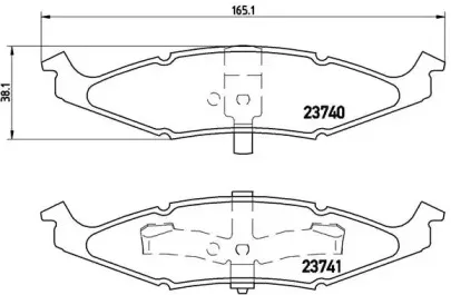 P 11 009 BREMBO Комплект тормозных колодок, дисковый тормоз