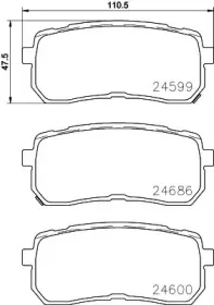 P 30 080 BREMBO Комплект тормозных колодок, дисковый тормоз