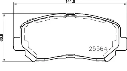 P 37 019 BREMBO Комплект тормозных колодок, дисковый тормоз